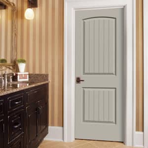 28 in. x 80 in. Santa Fe Desert Sand Right-Hand Smooth Solid Core Molded Composite MDF Single Prehung Interior Door
