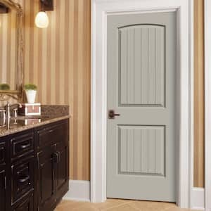 30 in. x 80 in. Santa Fe Desert Sand Right-Hand Smooth Solid Core Molded Composite MDF Single Prehung Interior Door