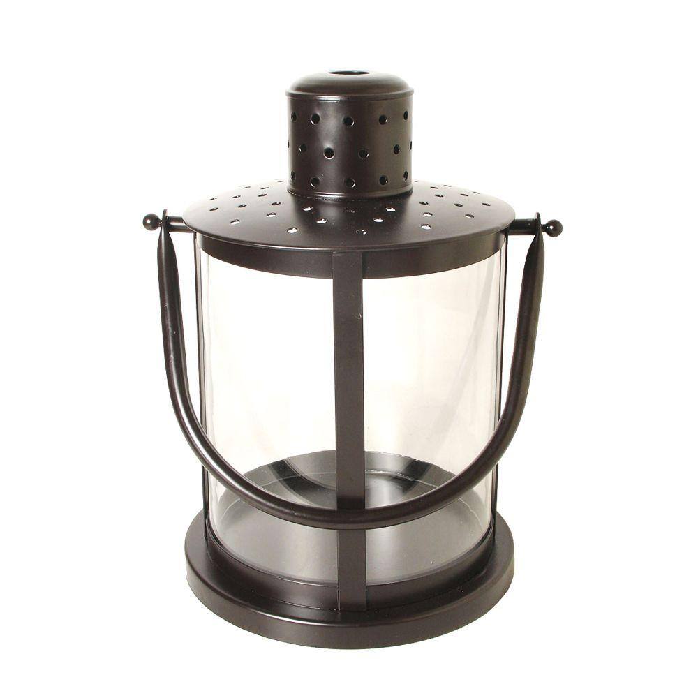 15.5 in. Round Lantern in Rust Patina-DS-2220-A - The Home Depot