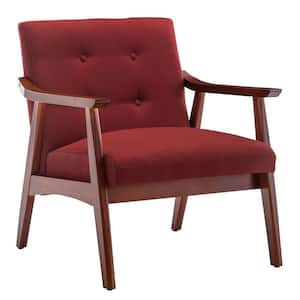 Take a Seat Natalie Garnet Red Fabric/Espresso Accent Chair