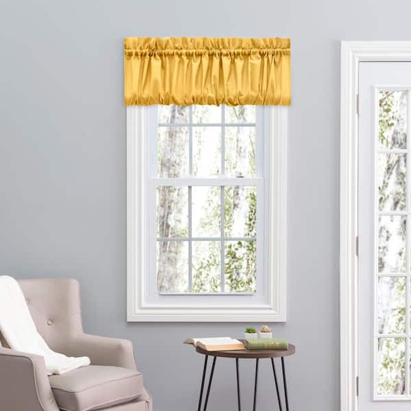 Stacey 15 in. L Polyester/Cotton Balloon Valance in Yellow
