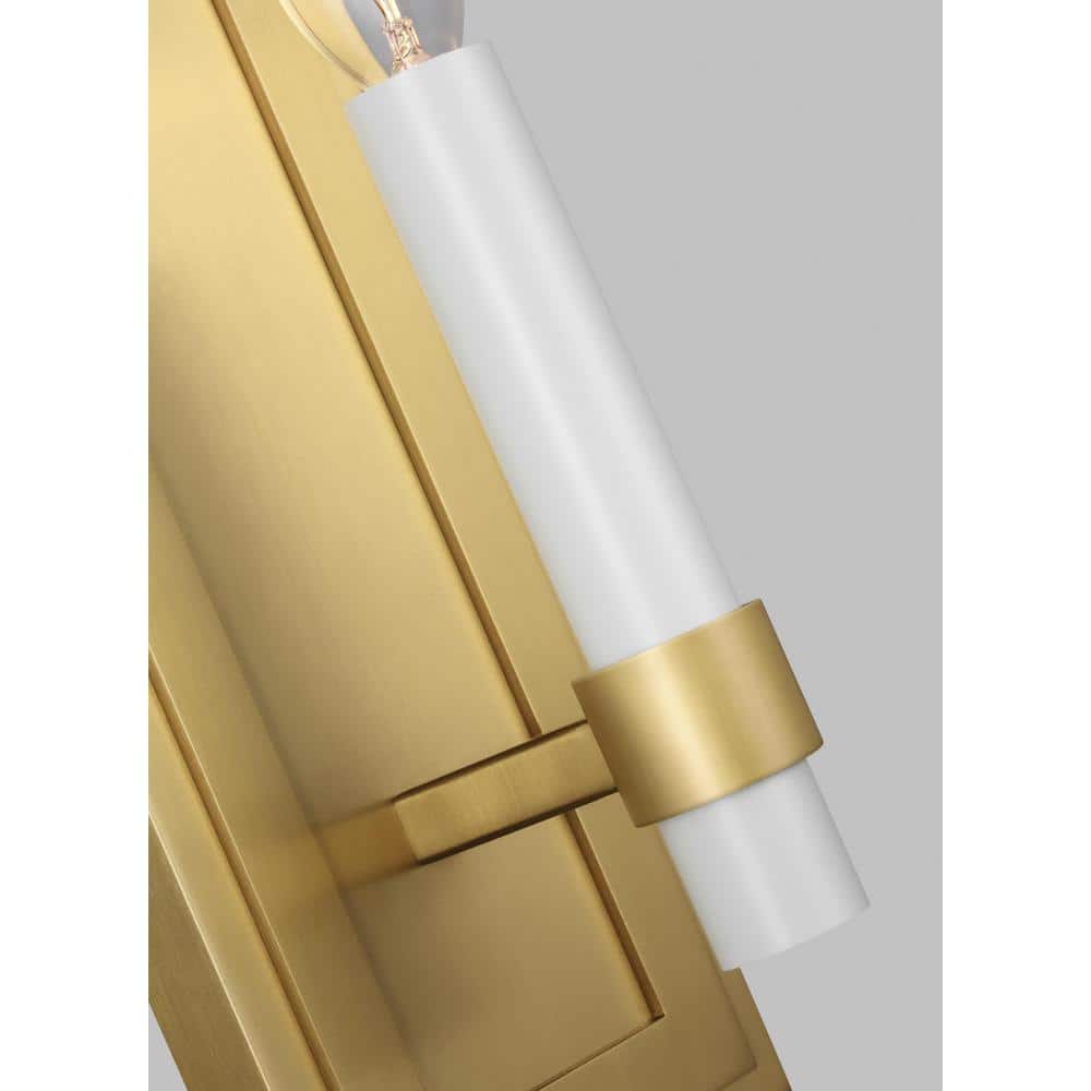 Burnished Brass 1-Light Candle Wall Sconce
