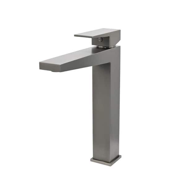 Lulani Boracay Single Handle Vessel Sink Faucet with Drain Assembly in Gun Metal Black