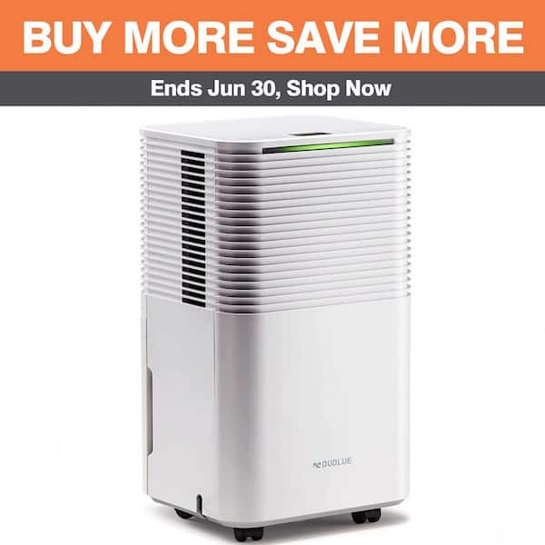 20 pt. 2000 sq. ft. Portable Dehumidifier with Bucket in White for Basement, with Auto, Manual Drainage, 36db Quiet Work