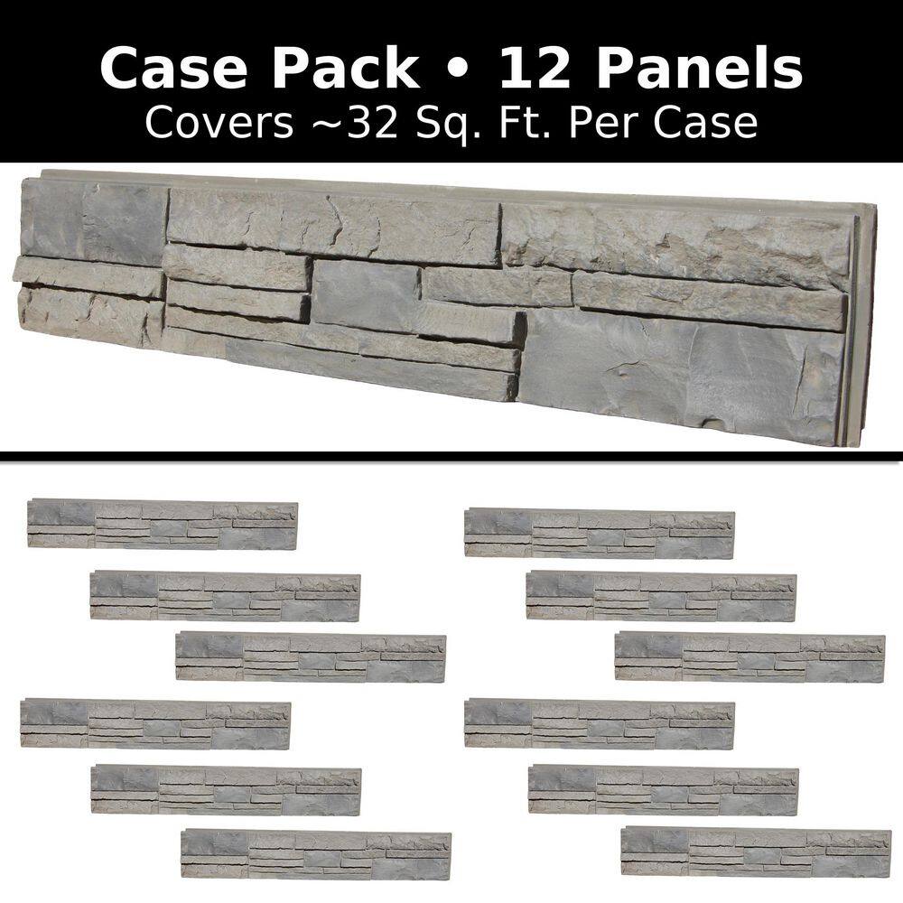 Summit Faux Stone Panel 48 in x 8 in Glacier-Mist color polyurethane shiplap ledgestone siding panel 12 pack price history on PriceWatchPro