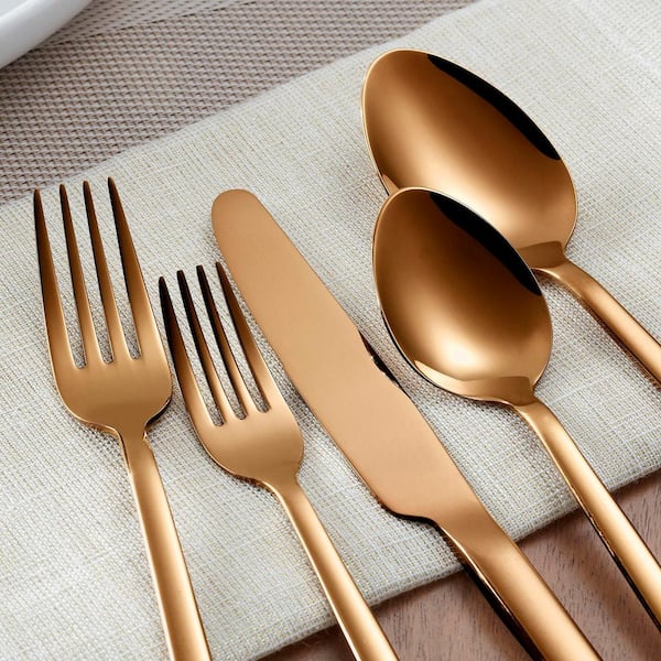 Brenner 20-Piece Copper Finished Stainless Steel Flatware Set (Service for 4)