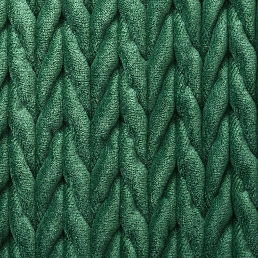 Green Quilted Tree Skirt with Faux Fur Border, 48-inch