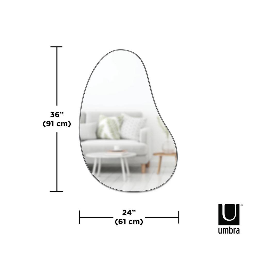 24" x 36" Abstract Shaped Metallic Wall Accent Mirror