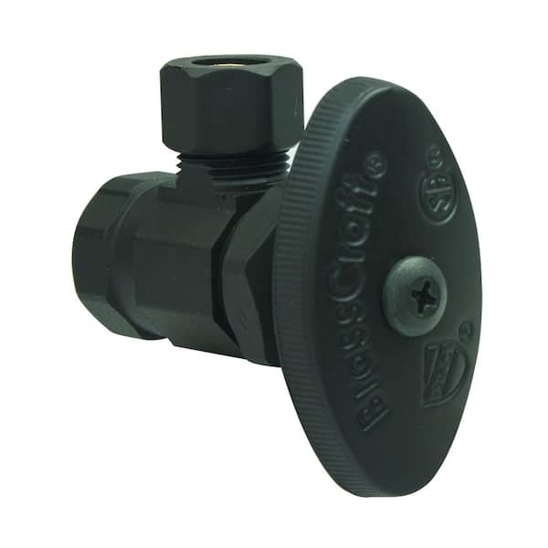 BrassCraft 3/8 in. FIP Inlet x 3/8 in. Comp Outlet Multi-Turn Angle Valve in Oil Rubbed Bronze