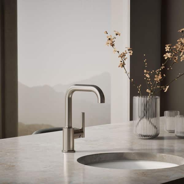 Purist Single-Handle Standard Kitchen Faucet with Secondary Swing Spout in Vibrant Stainless