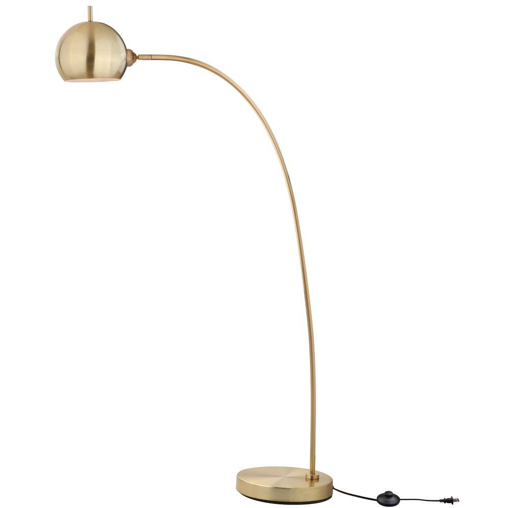 Arcadian Glow 66" Contemporary Black and Gold Arc Floor Lamp