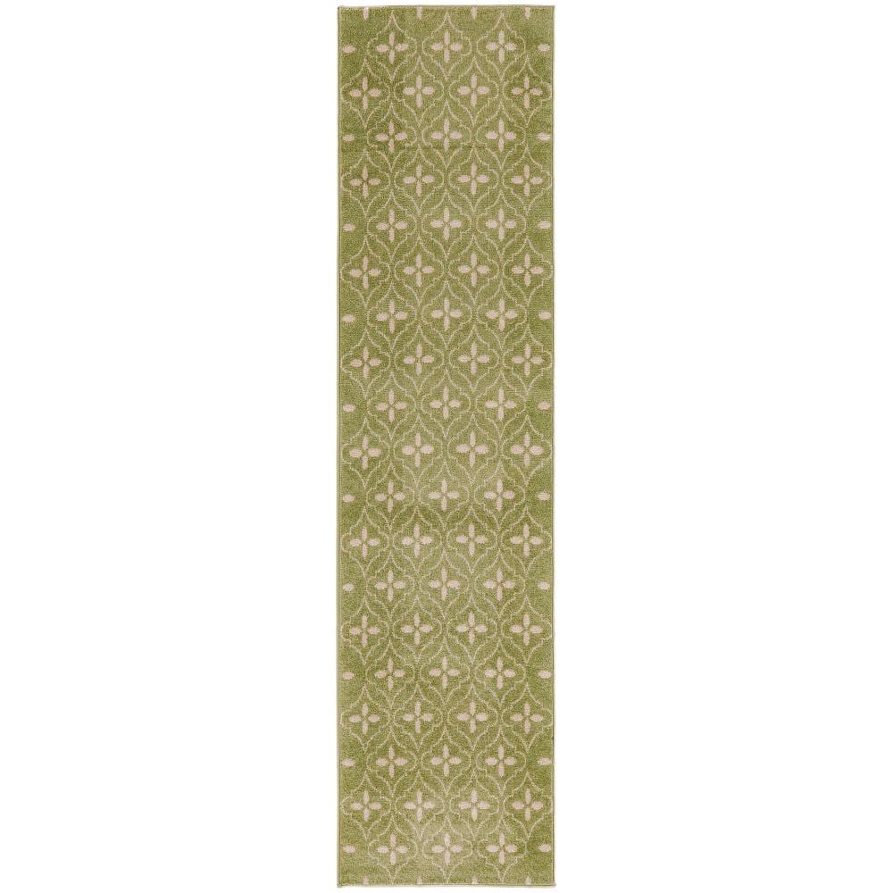 Essentials Green Ivory 2 ft. x 8 ft. Moroccan Contemporary Runner Area Rug price history on PriceWatchPro