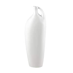 Elaine Ceramic 2 in. Decorative Vase in White - Large