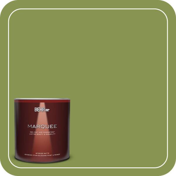 BEHR MARQUEE 1 qt. #M350-6 Frog Matte Interior Paint & Primer