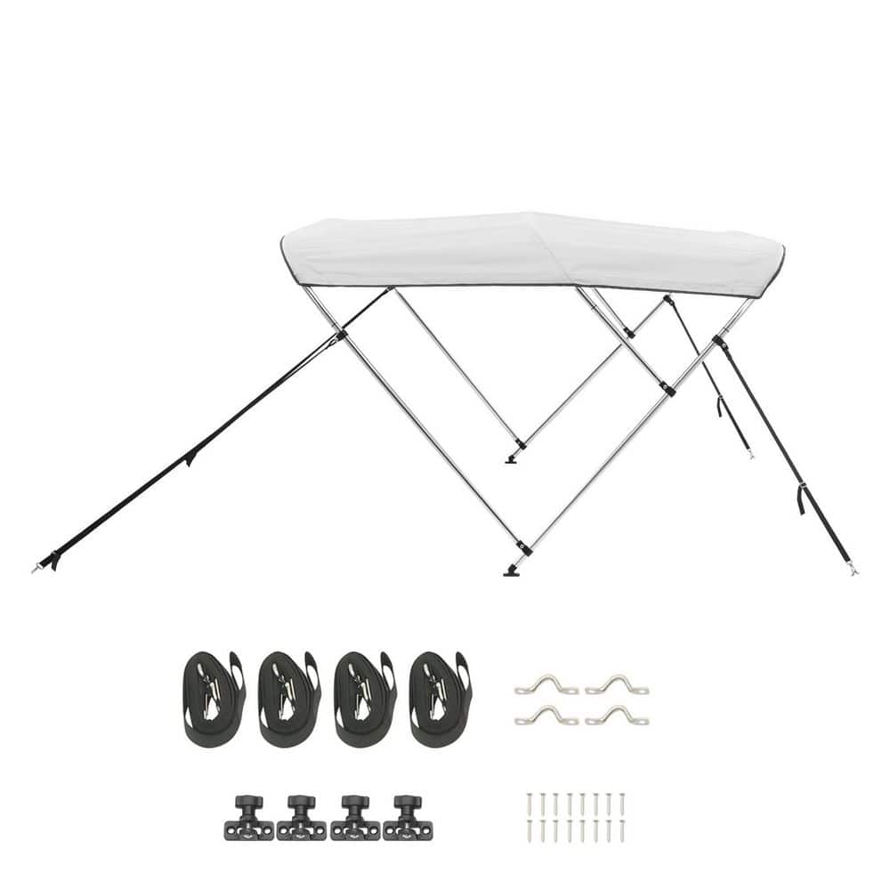 3 Bow Boat Bimini Top, Durable 600D Polyester Cover, Aluminum Frame, Water-Resistant Sunshade Canopy with Storage Bag price history on PriceWatchPro