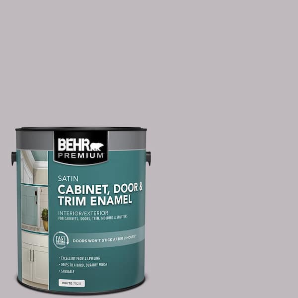BEHR PREMIUM 1 gal. #N570-2 Standing Ovation Satin Enamel Interior/Exterior Cabinet, Door & Trim Paint