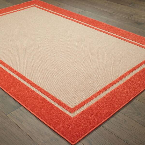 Bondi Tangerine 8 ft. x 11 ft. Outdoor Area Rug