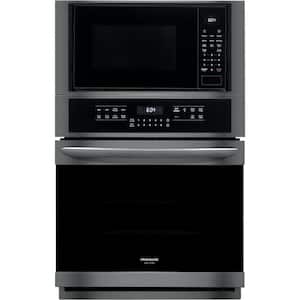 Frigidaire 2 Piece Kitchen Appliances Package with FGMC3066UD 30 Electric Double Wall Oven/Microwave Combo and FGEC3648UB 36 Electric Cooktop in Black Stainless Steel