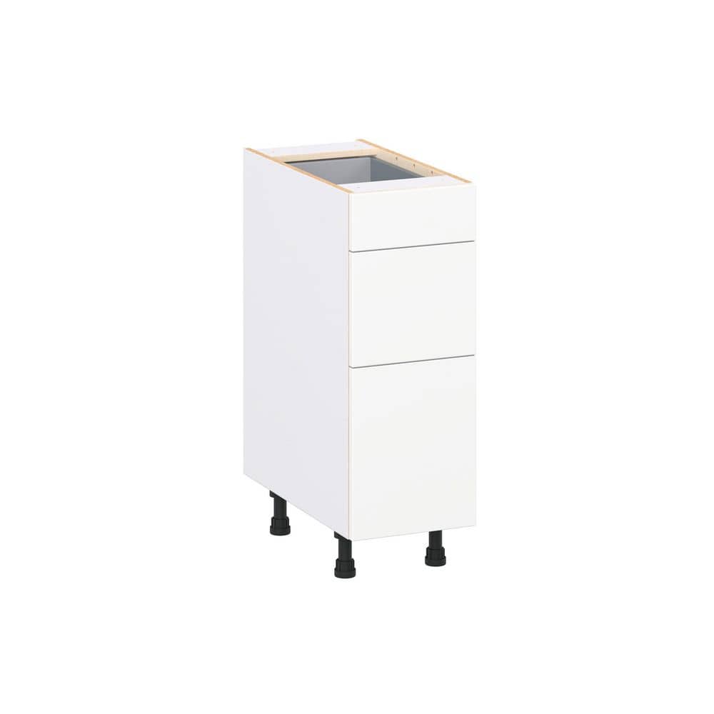 Timberline 12 in. W x 24 in. D x 34.5 in. H Assembled Slab Drawer Base Kitchen Cabinet in Bright White with 3-Drawers price history on PriceWatchPro