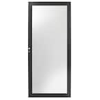 36 in. x 80 in. 3000 Series Black Left-Hand Fullview Easy Install Aluminum Storm Door