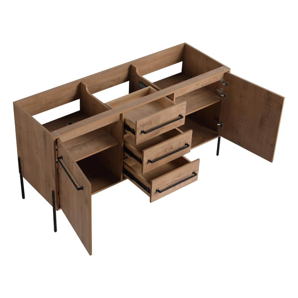 60 in. Bath Vanity Cabinet without Top in Imitative Oak Unassembled price history on PriceWatchPro