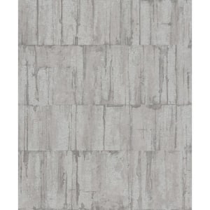 Buck Grey Silver Horizontal Wallpaper Sample