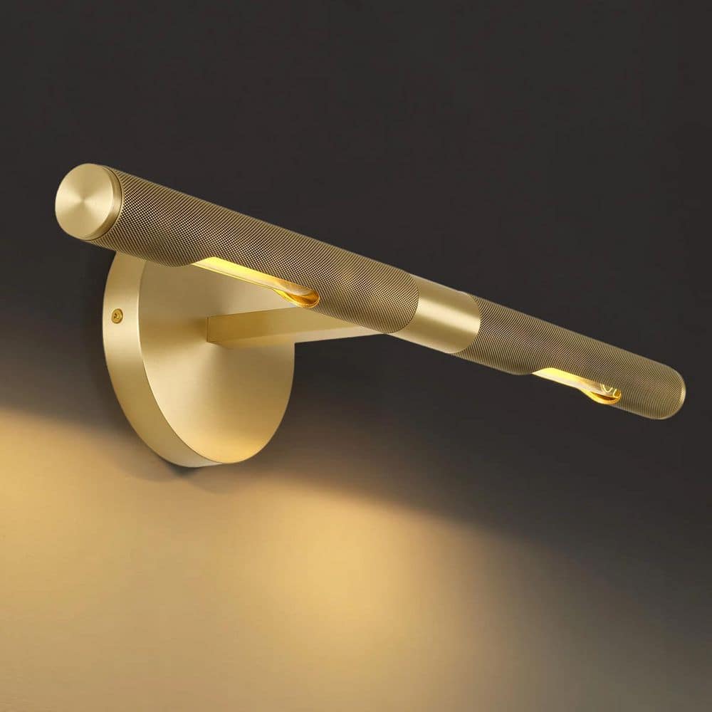 24 in. 2-Light Brass Dimmable LED Wall Sconce, 360° Rotatable Wall Sconce, Picture Light for Artwork (Bulbs Included) price history on PriceWatchPro