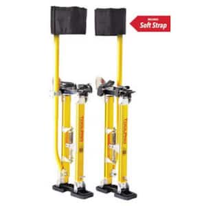 18 in. to 30 in. Adjustable Magnesium Drywall Stilts with Soft Straps