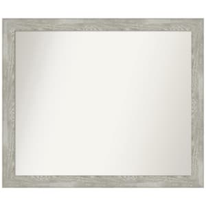 Dove Greywash Narrow Custom Non-Beveled 31.5 in. W x 26.5 in. H Recylced Polystyrene Framed Bathroom Vanity Wall Mirror