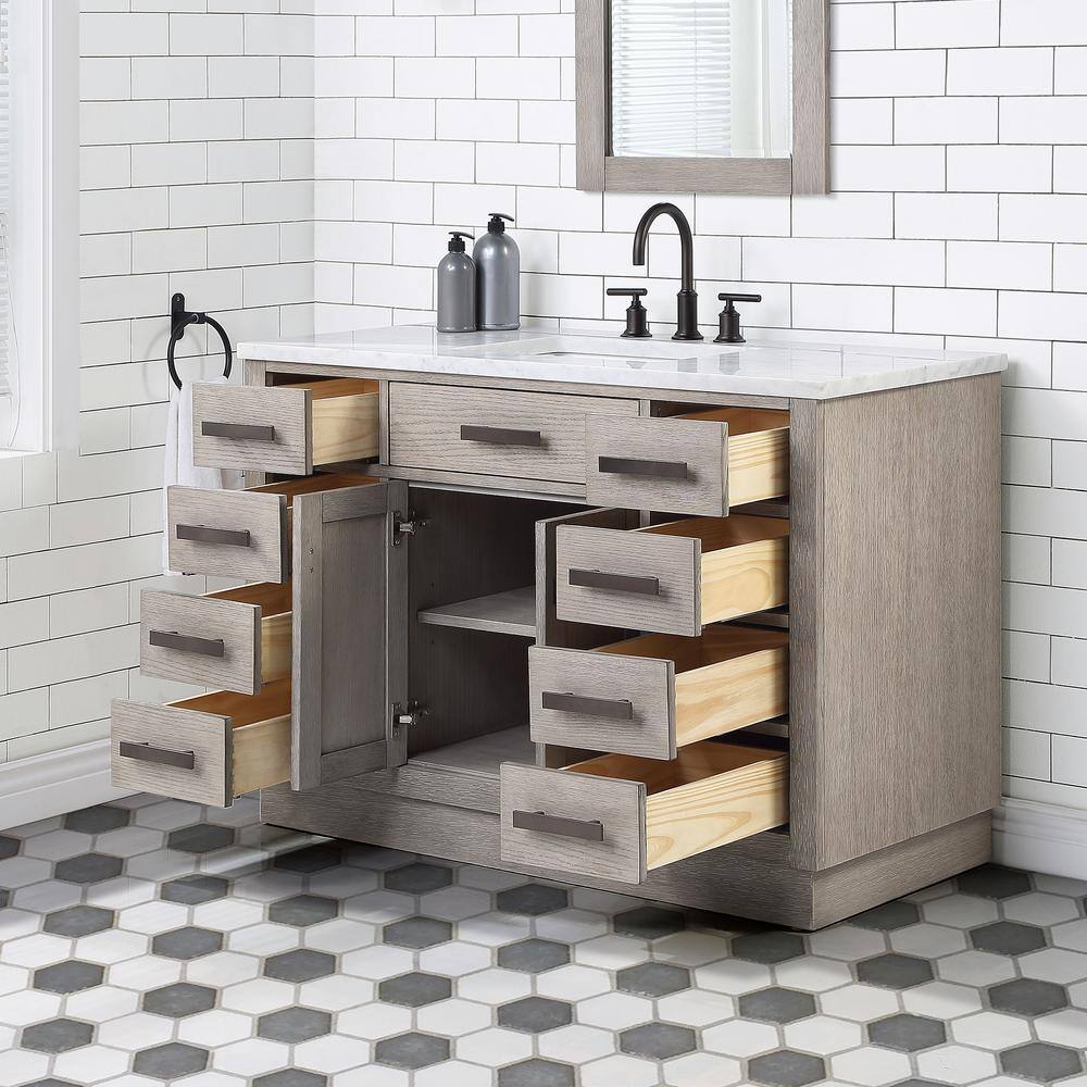 Chestnut 48" Rustic Oak Single Bathroom Vanity