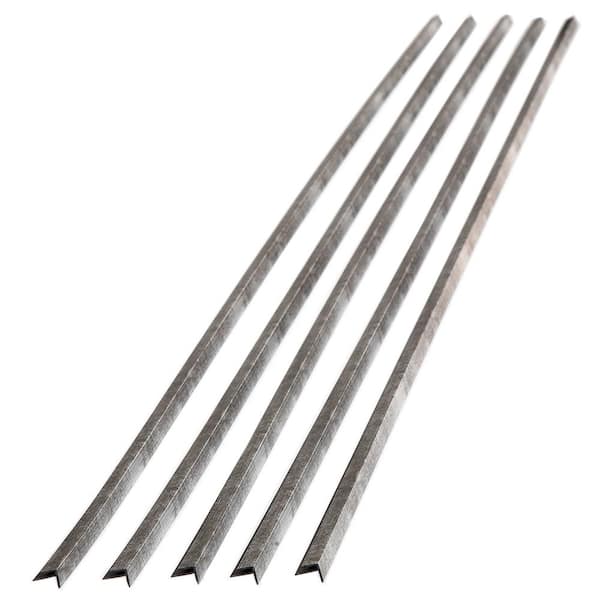 Fasade Crosshatch Silver 47 in. Vinyl Backsplash Accessory Outside Corner Trim (5-Pack)