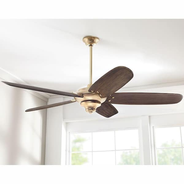 Home Decorators Collection Altura Dc 68 In Indoor Brushed Gold Dry Rated Ceiling Fan With Downrod Remote Control And Motor 68684 The Depot - Altura Ceiling Fan Remote Control Programming