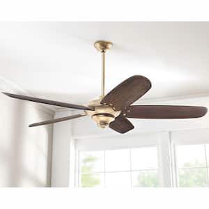 Altura DC 68 in. Indoor Brushed Gold Dry Rated Ceiling Fan with Downrod, Remote Control and DC Motor