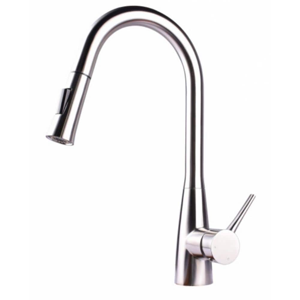 Single Handle Deck Mounted Standard Kitchen Faucet with Deckplate Included 