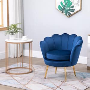 Blue Polyester Club Chair (Set of 1)