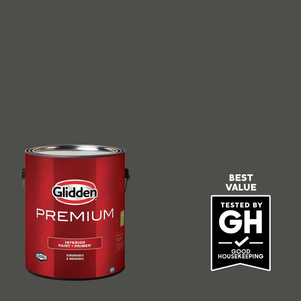 Glidden Premium 1-gal. Licorice PPG1009-7 Satin Interior Latex