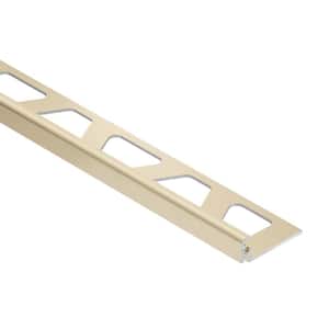Jolly Sand Pebble Color-Coated Aluminum 0.438 in. x 98.5 in. Metal L-Angle Tile Edge Trim