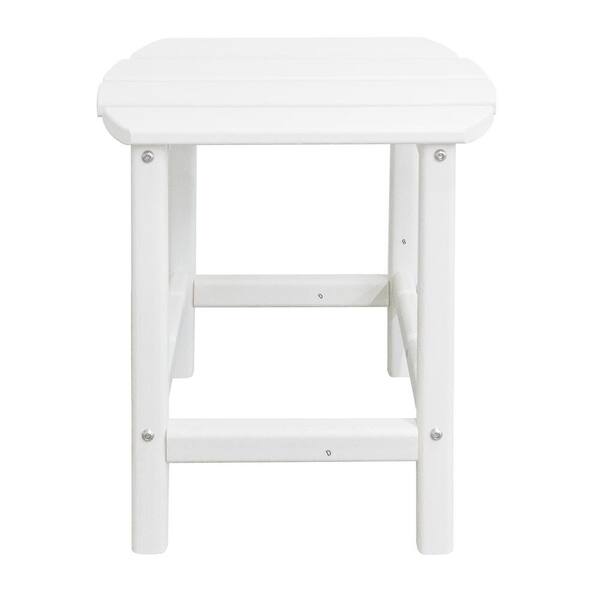 UPLAND White HDPE Outdoor Adirondack Side Table