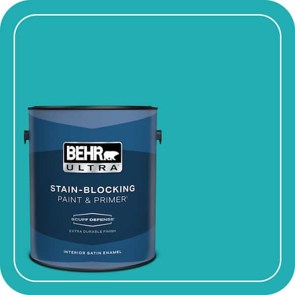 BEHR ULTRA 1 gal. Home Decorators Collection #HDC-SP16-06 Larkspur Blue Extra Durable Satin Enamel Interior Paint & Primer
