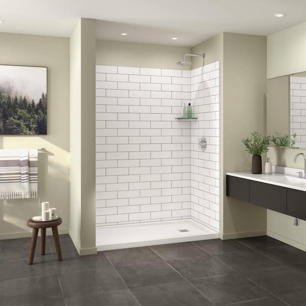 MAAX Utile 6036 Composite Direct-to-Stud Three-Piece Alcove Shower
