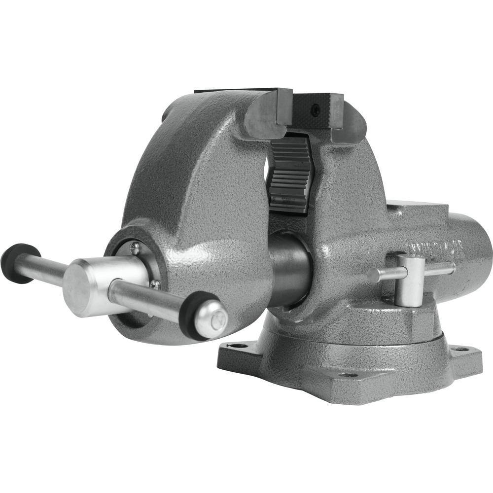 Combination Pipe and Bench 3-1/2 in. Jaw Round Channel Vise with Swivel Bas
