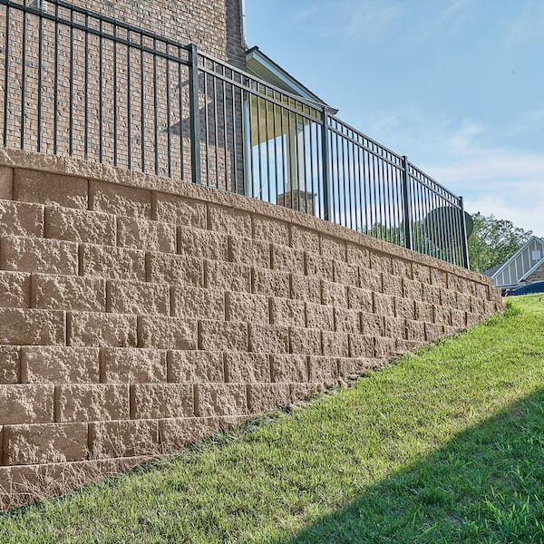 Regal Stone Pro Rock Face 8 in. H x 12 in. L x 18 in. W Sandstone Blend Concrete Wall Block (36-Pieces/36 sq. ft/plt)