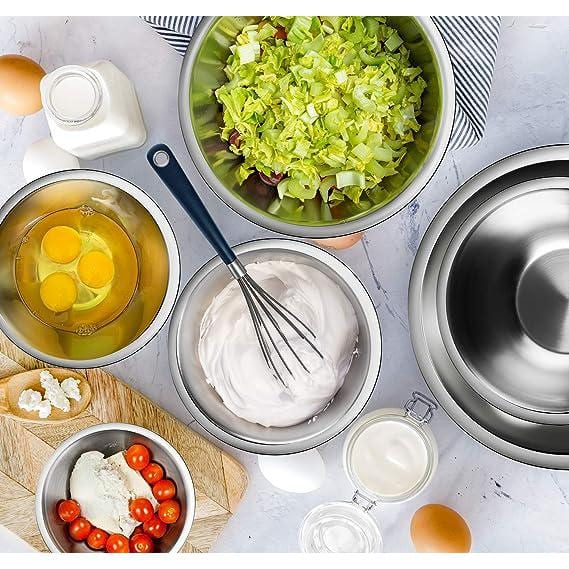 Nest Plus 14-Piece Stainless Steel Kitchen Baking Mixing Bowl Set W/Measuring Cups