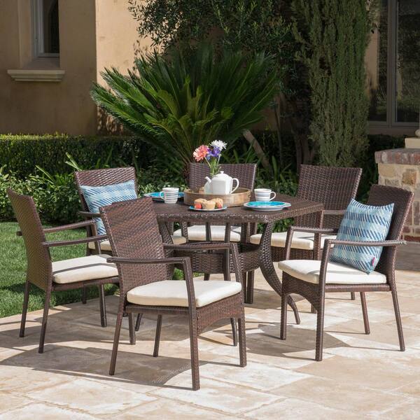 lawson 7 piece dining set with cushions