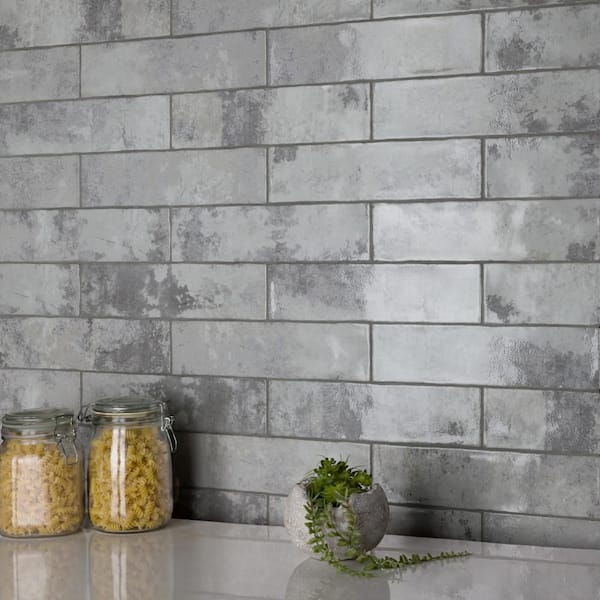 Biarritz Grey 3 in. x 12 in. Ceramic Wall Tile (5.72 sq. ft./Case)
