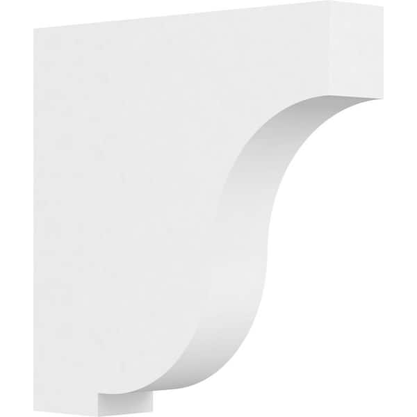Ekena Millwork 2 in. x 10 in. x 10 in. Standard Van Buren Unfinished Architectural Grade PVC Bracket