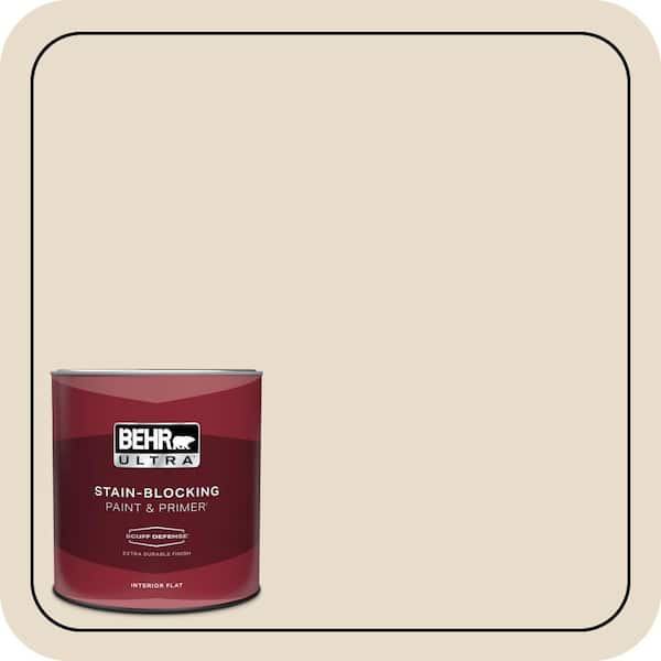BEHR ULTRA 1 qt. #23 Antique White Extra Durable Flat Interior Paint & Primer