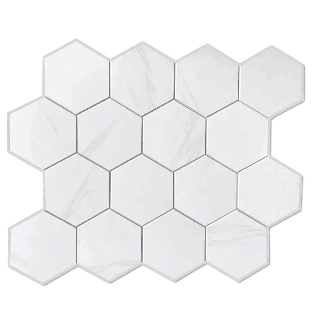 DIP Design Is Personal DIP Light Marble Hex 12 in. x 12 in. Peel and ...