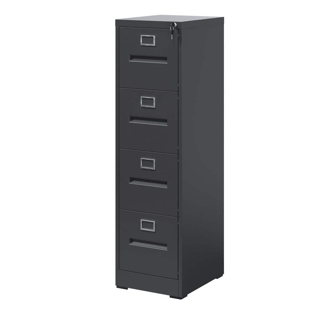 Modern 4-Drawer Black Metal 18 in. W Vertical File Cabinet price history on PriceWatchPro