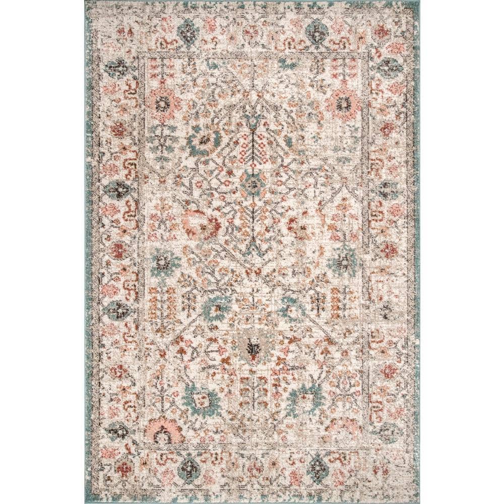 Lenore Vintage Floral Multicolor Synthetic Area Rug